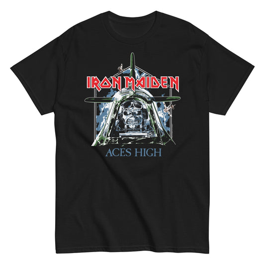 Iron Maiden Aces High Mens T Shirt Black