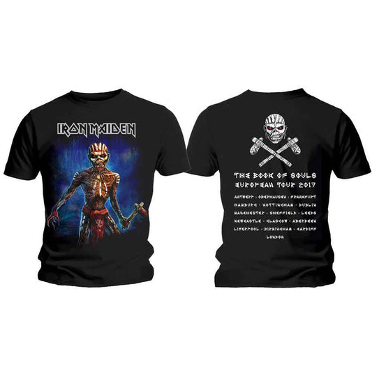 Iron Maiden Axe Eddie Book of Souls European Tour V.2 [T-Shirt] Officially Licensed