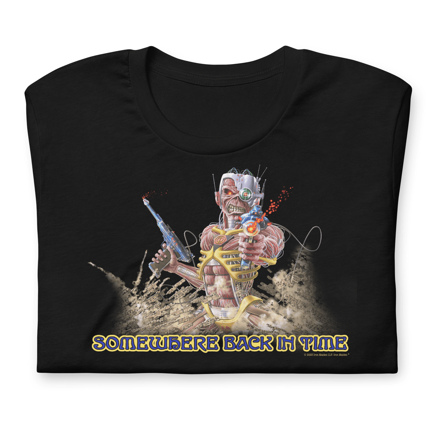 Iron Maiden Back in Time Officially Licensed Mens T Shirt Black