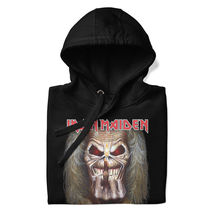 Iron Maiden Candle Finger Classic Mens Officially Licensed Hoodie Black