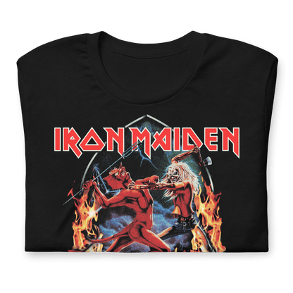 Iron Maiden Devil Battle Officially Licensed Mens T Shirt Black