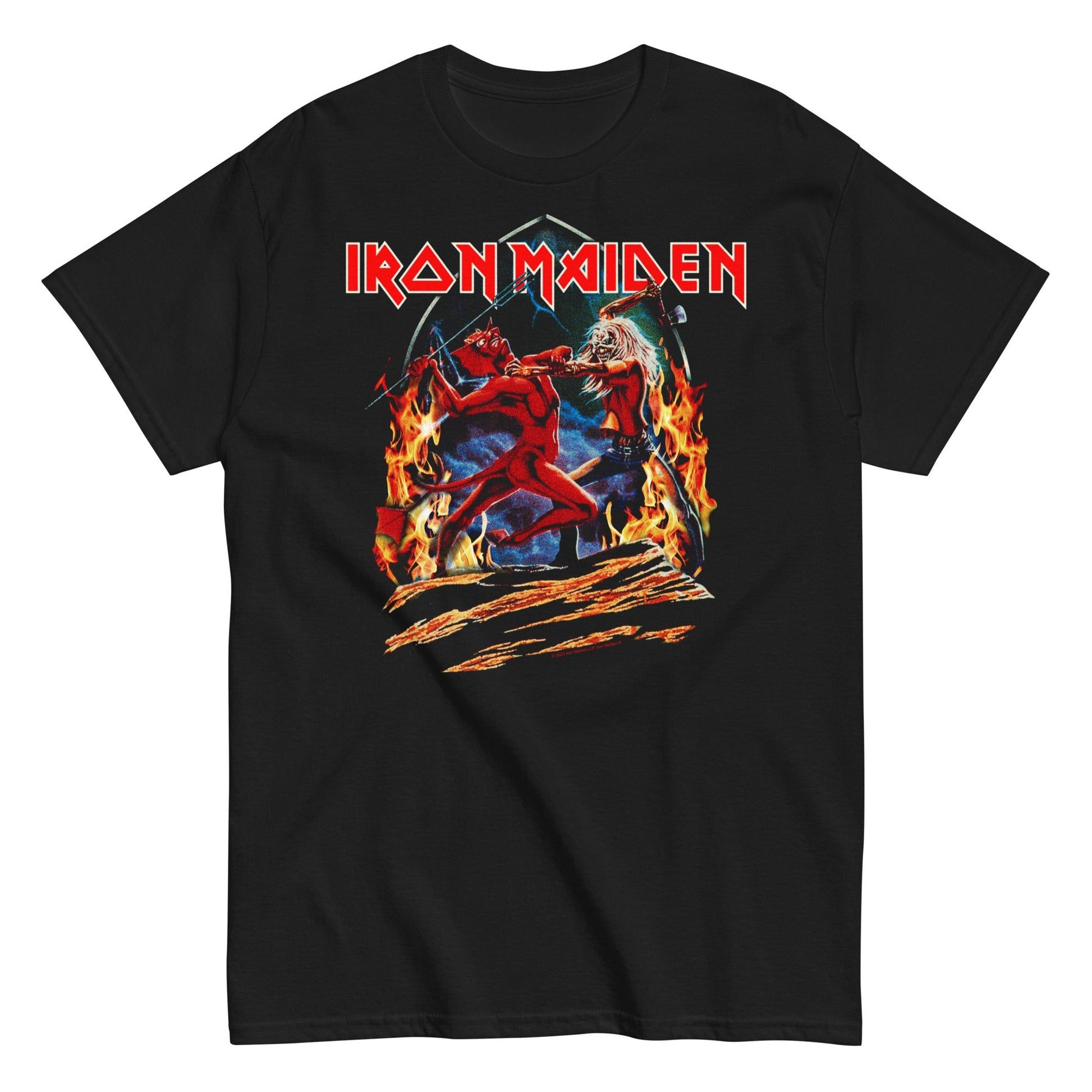 Iron Maiden Devil Battle Officially Licensed Mens T Shirt Black