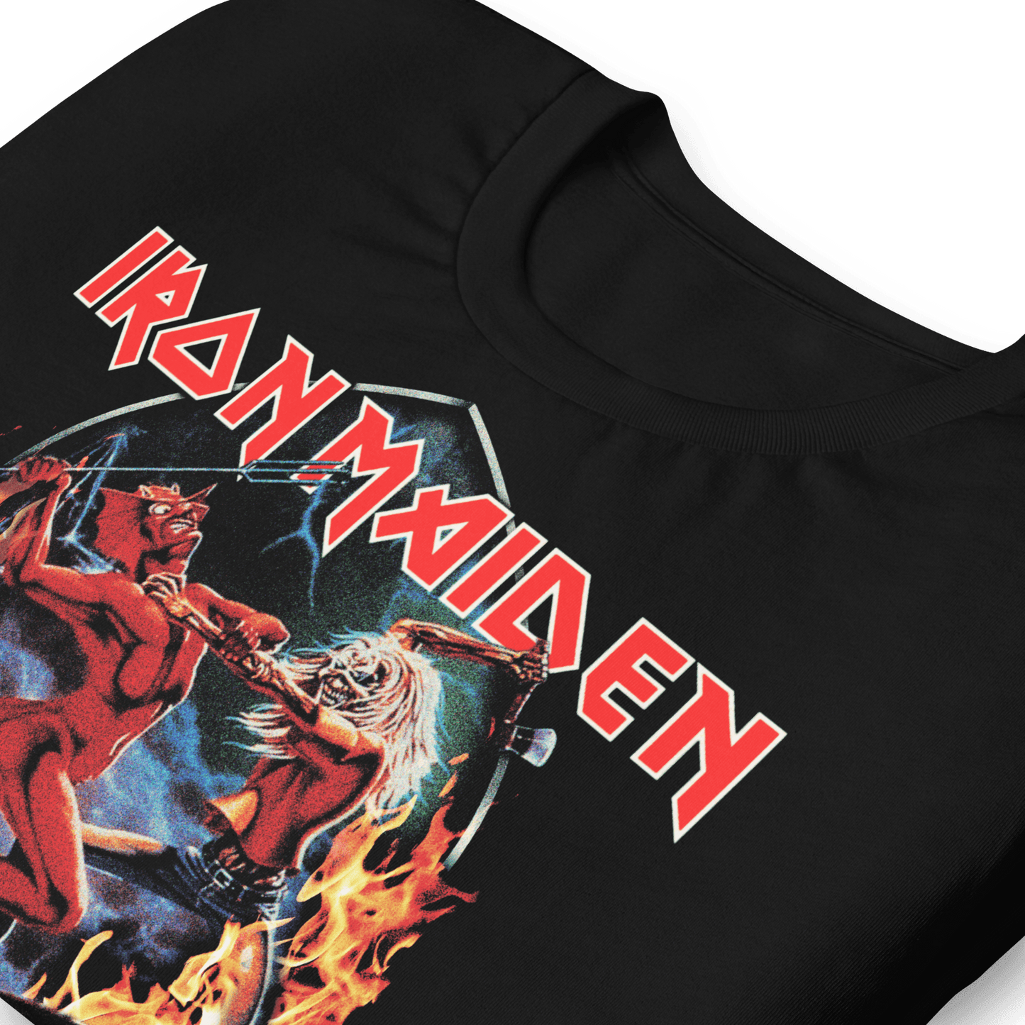 Iron Maiden Devil Battle Officially Licensed Mens T Shirt Black