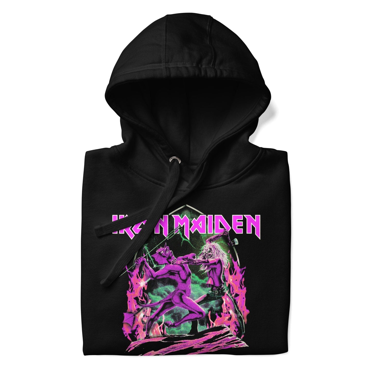 Iron Maiden Devil's Fight Classic Mens Hoodie Black