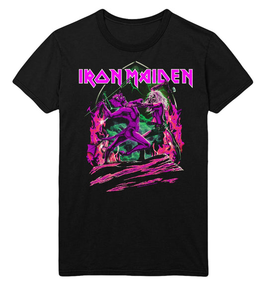 Iron Maiden Devil's Fight Mens T Shirt Black