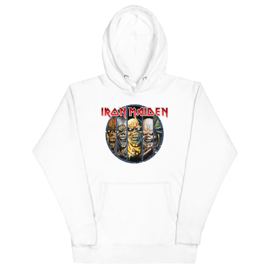 Iron Maiden Eddies Mens Hoodie White