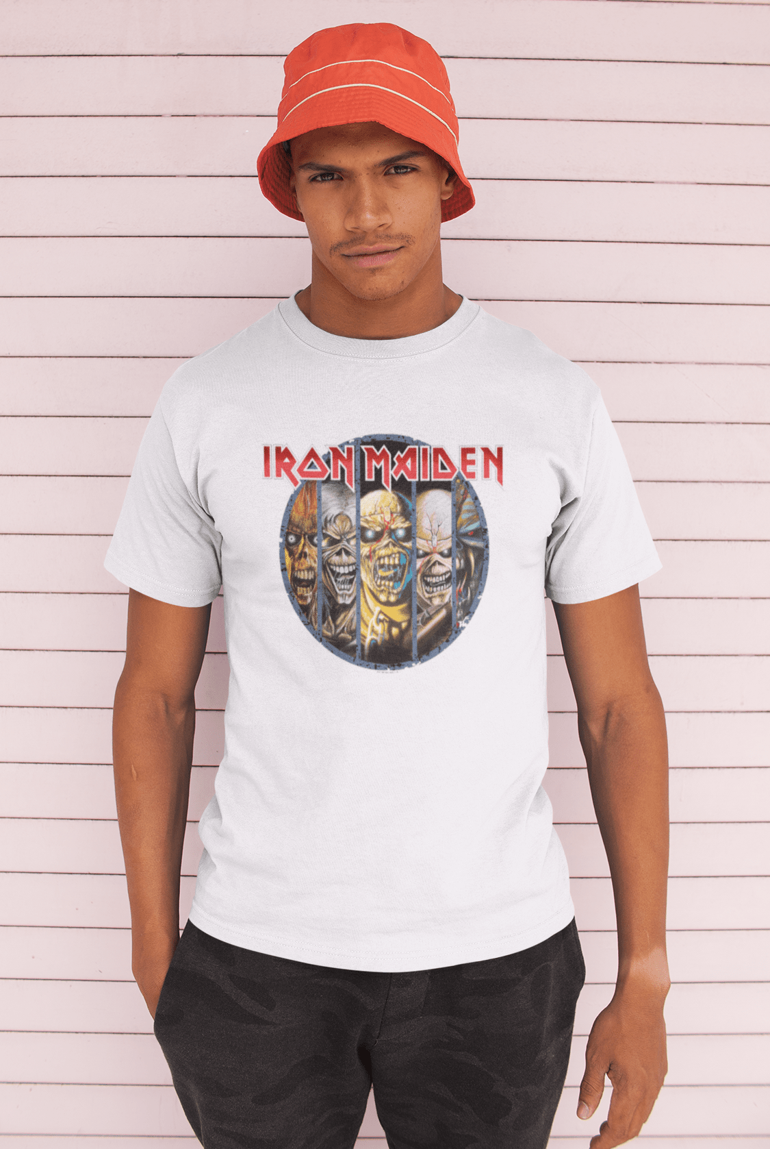 Iron Maiden Eddies Officially Licensed Mens T Shirt White