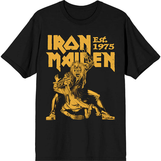Iron Maiden Est. 1975 Claw Yellow Graphic Mens T Shirt Officially Licensed