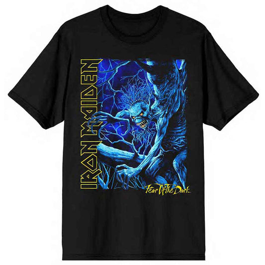 Iron Maiden Fear of the Dark Blue Tone Eddie Vertical Logo [T-Shirt] Officially Licensed