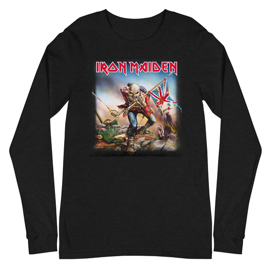 Iron Maiden Flag Mens Long Sleeve Shirt Black