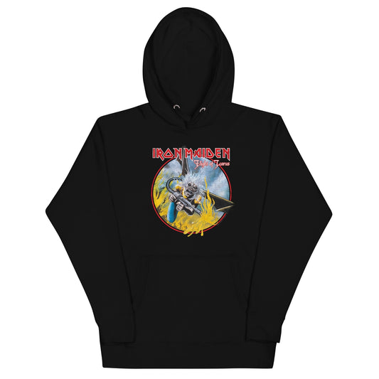 Iron Maiden Flight of Icarus Classic Mens Officially Licensed Hoodie Black