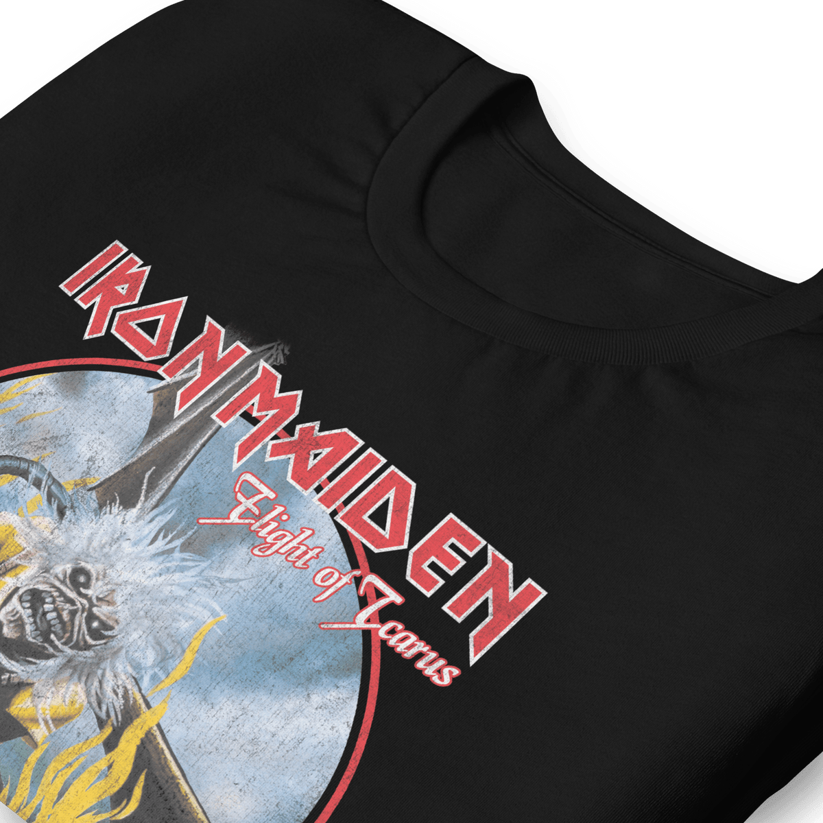 Iron Maiden Flight of Icarus Jumbo Print Officially Licensed Mens T Shirt Black