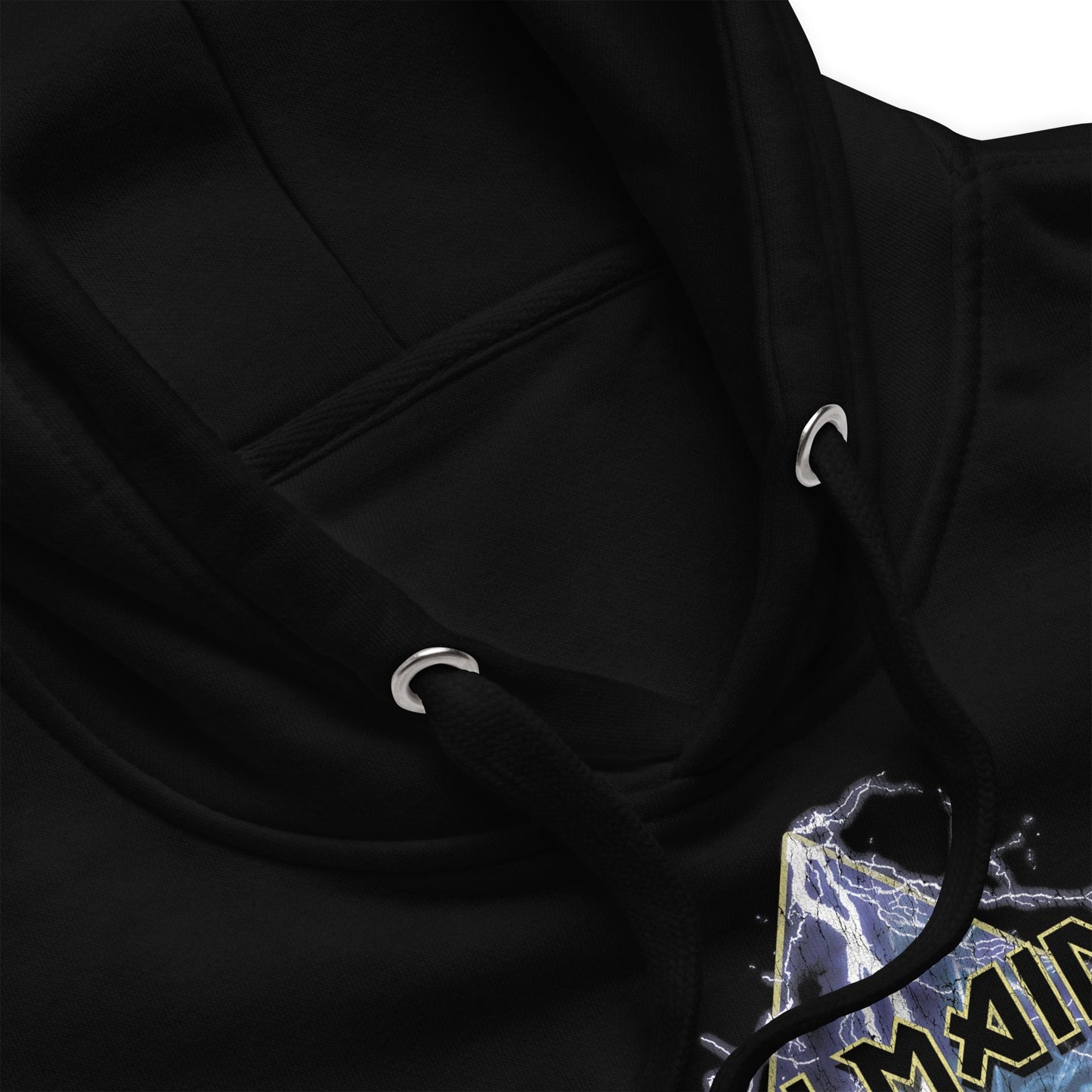 Iron Maiden Lightning Classic Mens Officially Licensed Hoodie Black