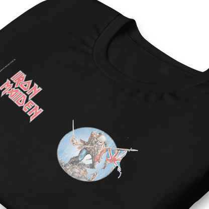 Iron Maiden Logo Flag Officially Licensed Mens T Shirt Black
