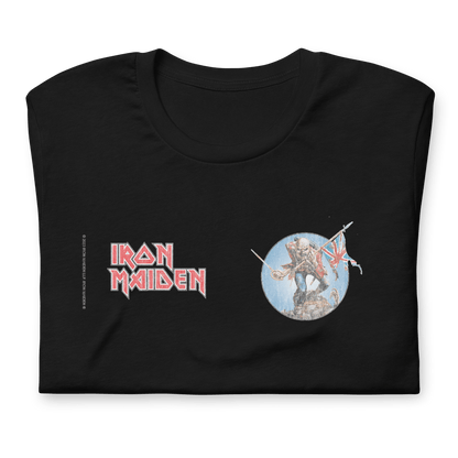 Iron Maiden Logo Flag Officially Licensed Mens T Shirt Black