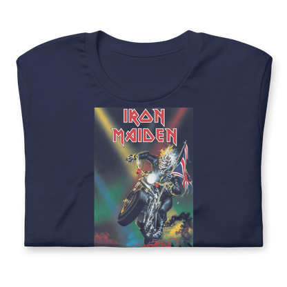 Iron Maiden Maiden UK Jumbo Print Officially Licensed Mens T Shirt Navy