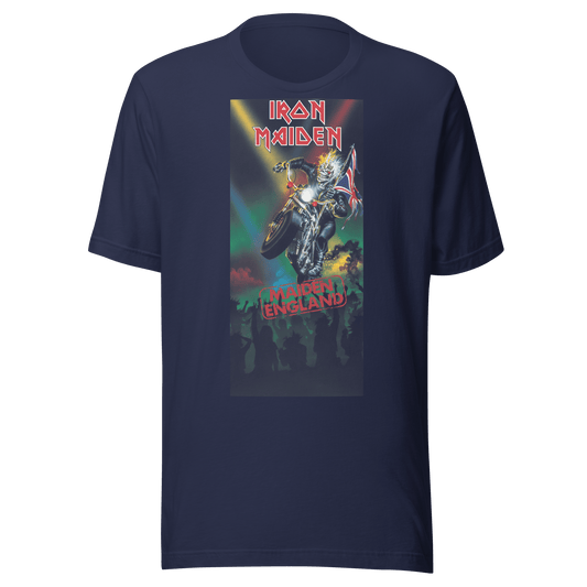 Iron Maiden Maiden UK Jumbo Print Officially Licensed Mens T Shirt Navy