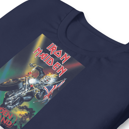 Iron Maiden Maiden UK Jumbo Print Officially Licensed Mens T Shirt Navy