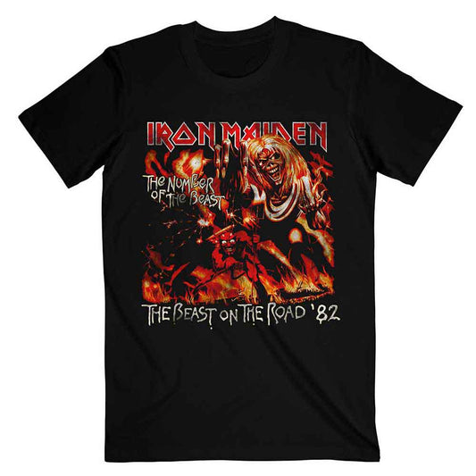 Iron Maiden Number Of The Beast The Beast On The Road Vintage Mens T Shirt Officially Licensed