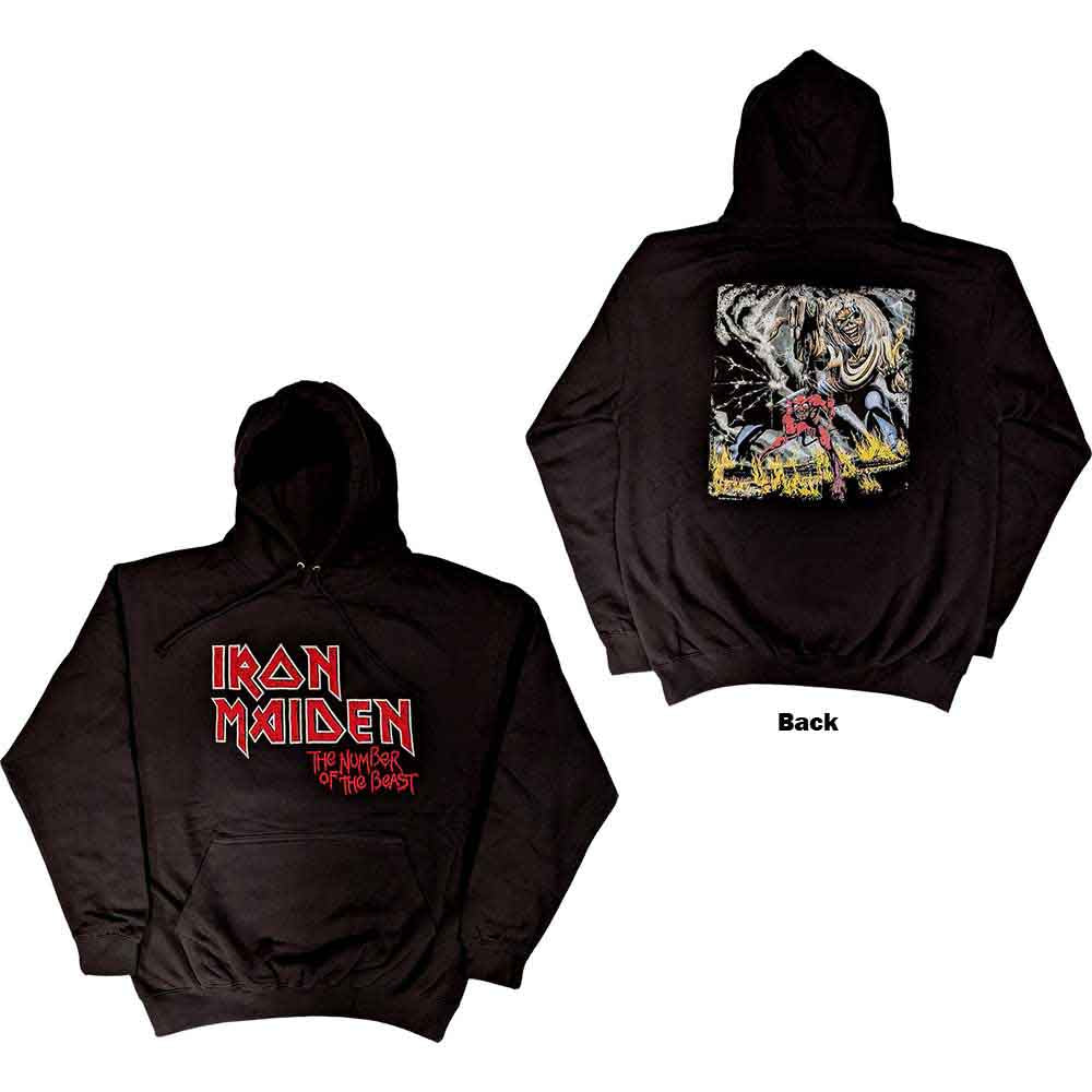 Iron Maiden Number Of The Beast Vintage Logo Faded Edge Album [Sweatshirt]