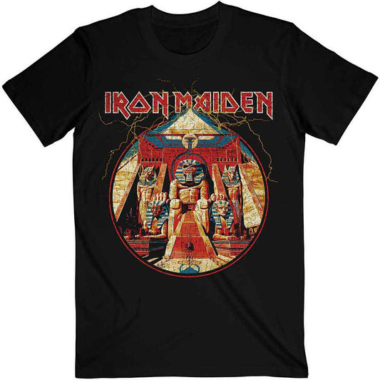 Iron Maiden Powerslave Lightning Circle [T-Shirt]