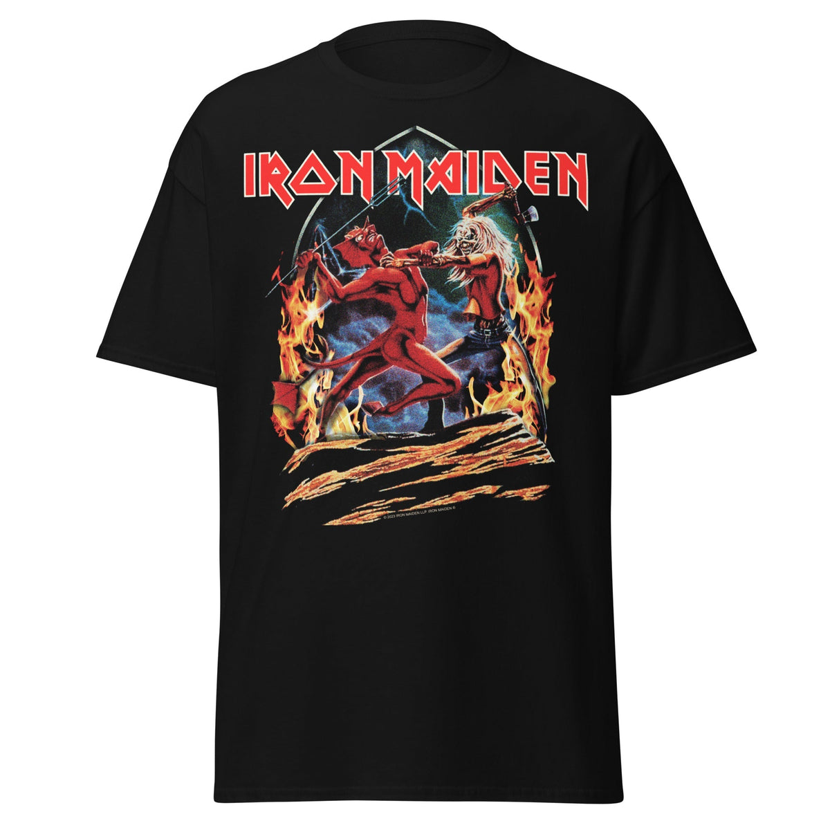 Iron Maiden Run To The Hills Jumbo Print Officially Licensed Mens T Shirt Black