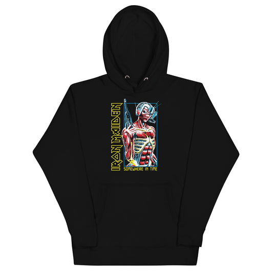 Iron Maiden Singularity Classic Mens Officially Licensed Hoodie Black