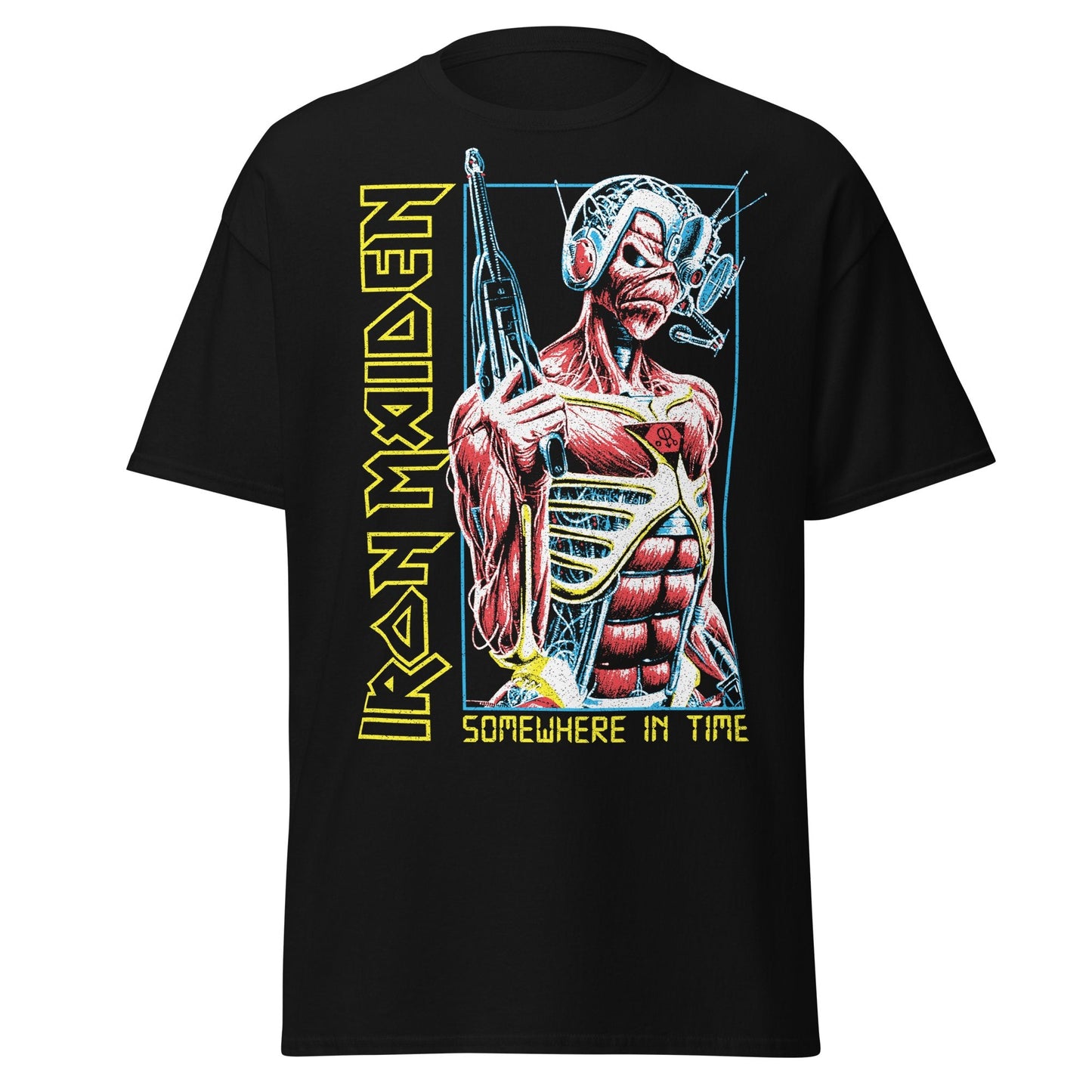Iron Maiden Singularity Jumbo Print Officially Licensed Mens T Shirt Black