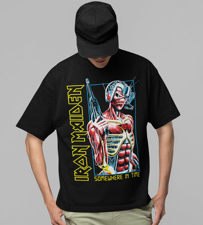 Iron Maiden Singularity Jumbo Print Officially Licensed Mens T Shirt Black