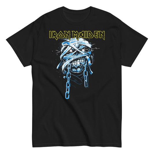 Iron Maiden Skull Chain Mens T Shirt Black