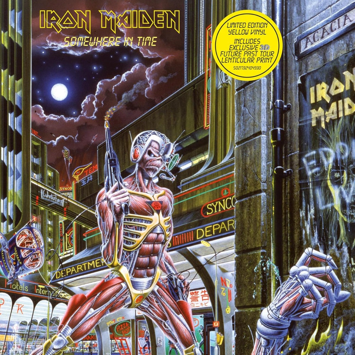 Somewhere in Time (Limited Edition, 180 Gram Yellow Colored Vinyl, Future Past Tour Lenticular Print) [Import] Vinyl Record