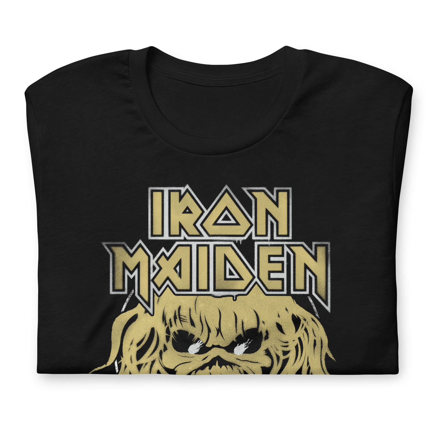 Iron Maiden Stacked Logo Officially Licensed Mens T Shirt Black