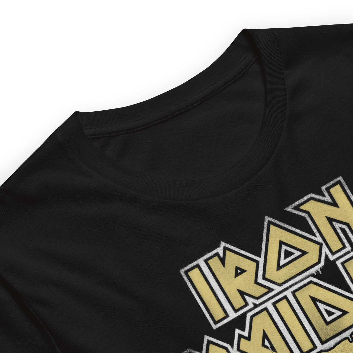 Iron Maiden Stacked Logo Officially Licensed Mens T Shirt Black