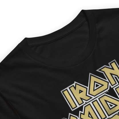 Iron Maiden Stacked Logo Officially Licensed Mens T Shirt Black