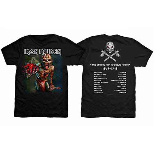 Iron Maiden The Book of Souls European Tour V.1 [T-Shirt] Officially Licensed