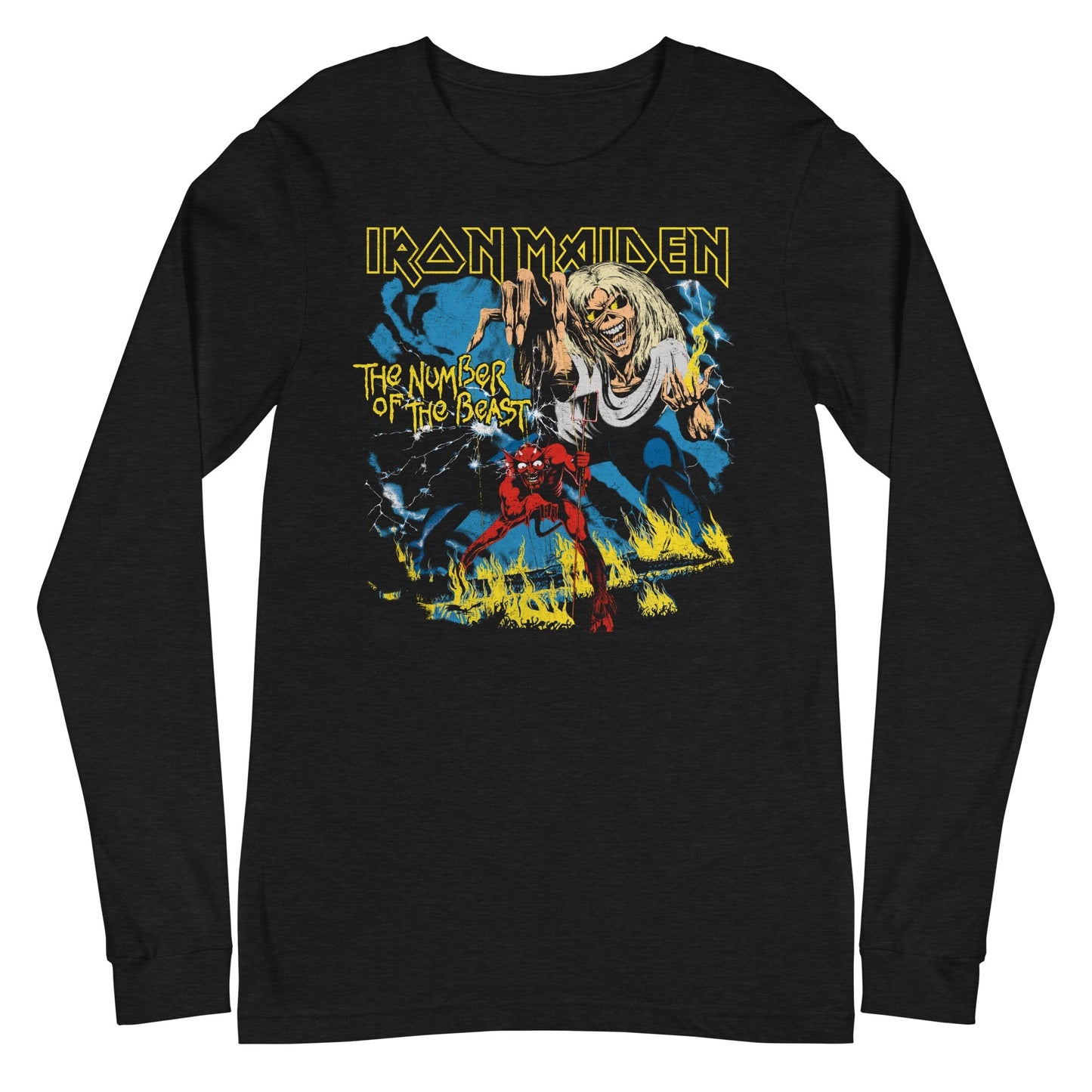 Iron Maiden The Number of the Beast Mens Long Sleeve Shirt Black