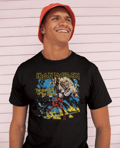 Iron Maiden The Number of the Beast Officially Licensed Mens T Shirt Black