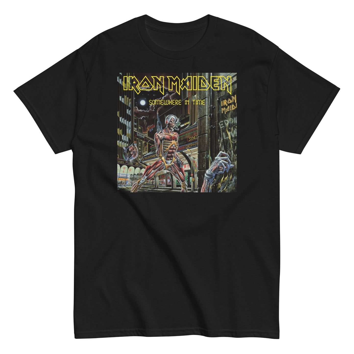 Iron Maiden Times City Mens T Shirt Black