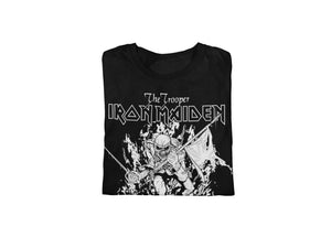 Iron Maiden - Trooper Black and White Jumbo Print T-Shirt