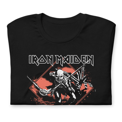 Iron Maiden Trooper Diamond Jumbo Print Officially Licensed Mens T Shirt