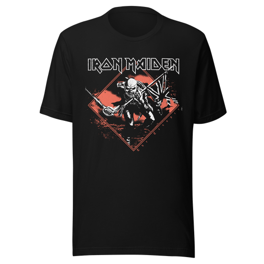 Iron Maiden Trooper Diamond Jumbo Print Officially Licensed Mens T Shirt