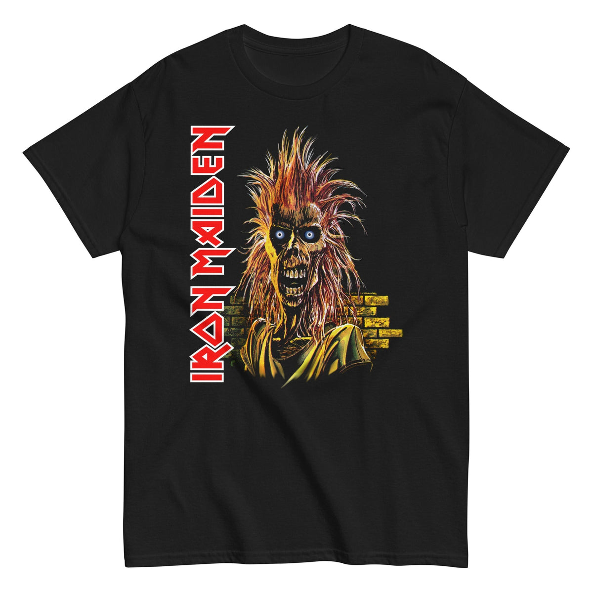 Iron Maiden Vertical Eddie Officially Licensed Mens T Shirt Black