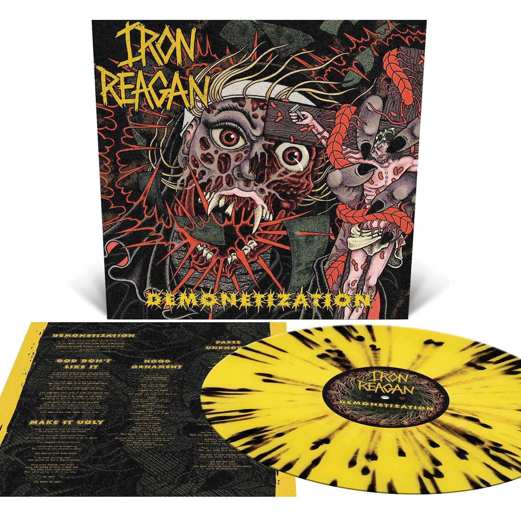 PRE-ORDER Iron Reagan - Demonetization (Indie Exclusive) [Canary Yellow With Splatter] [Vinyl] Vinyl Record