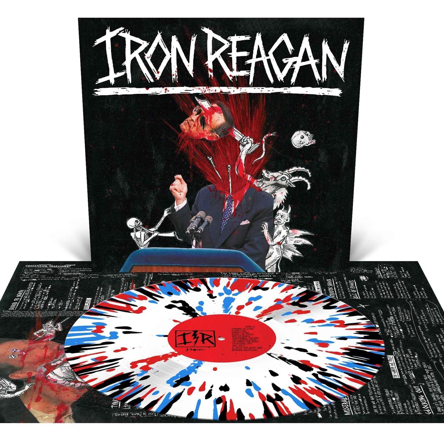 PRE-ORDER Iron Reagan - The Tyranny Of Will [White With Splatter] [Vinyl] Vinyl Record