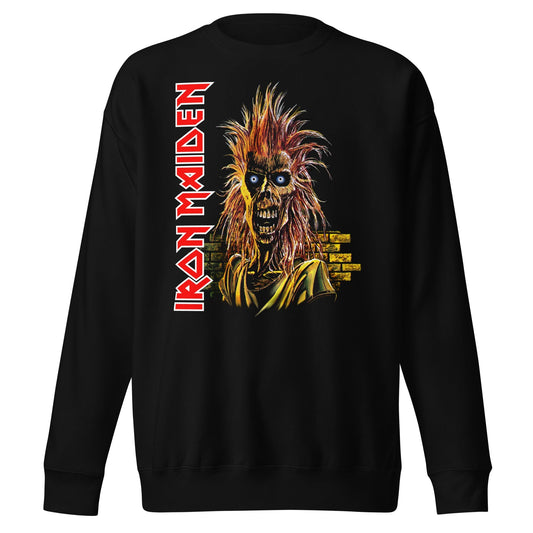 Iron Maiden Vertical Eddie Mens Sweatshirt Black