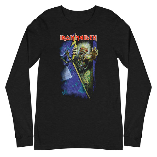 Iron Maiden Reaching Eddie Mens Long Sleeve Shirt Black