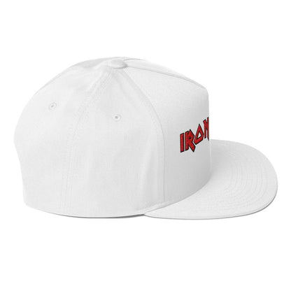 Iron Maiden Embroidered Logo Snapback Hat White Officially Licensed