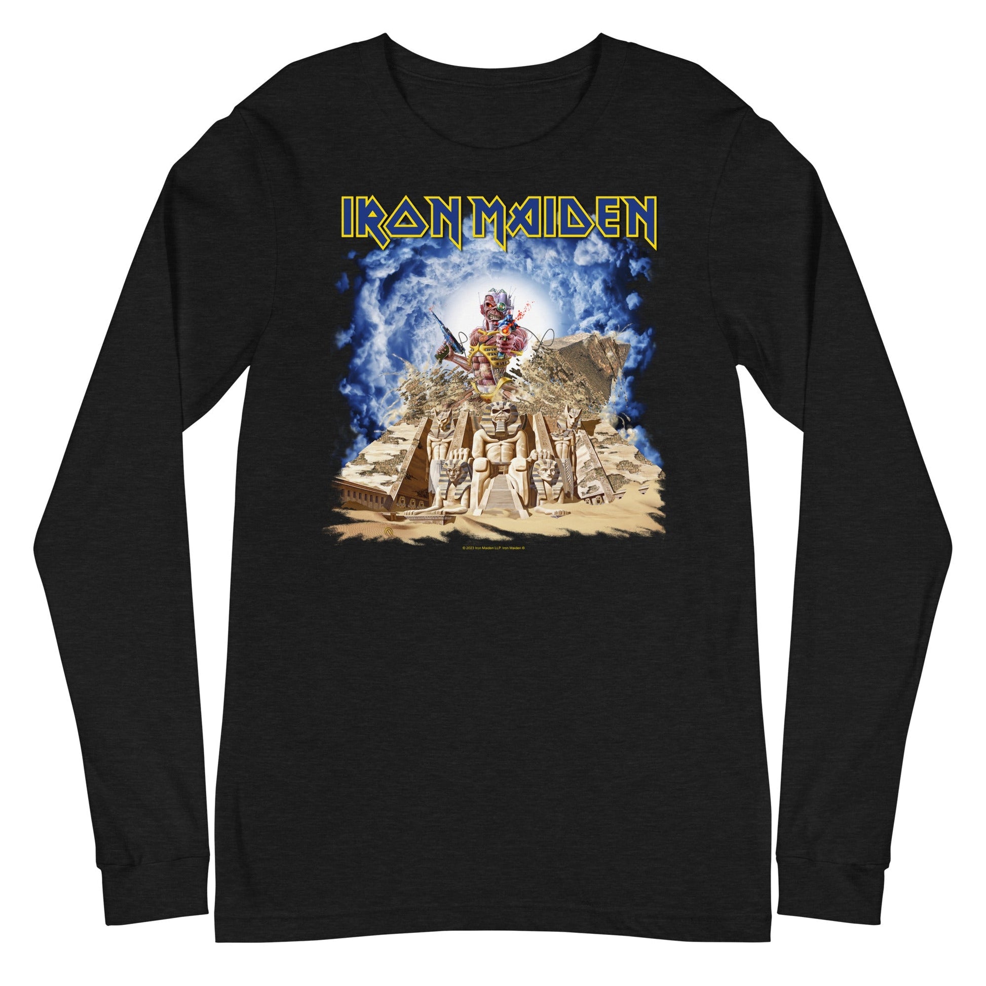 Iron Maiden Pharoh Eddie Mens Long Sleeve Shirt Black