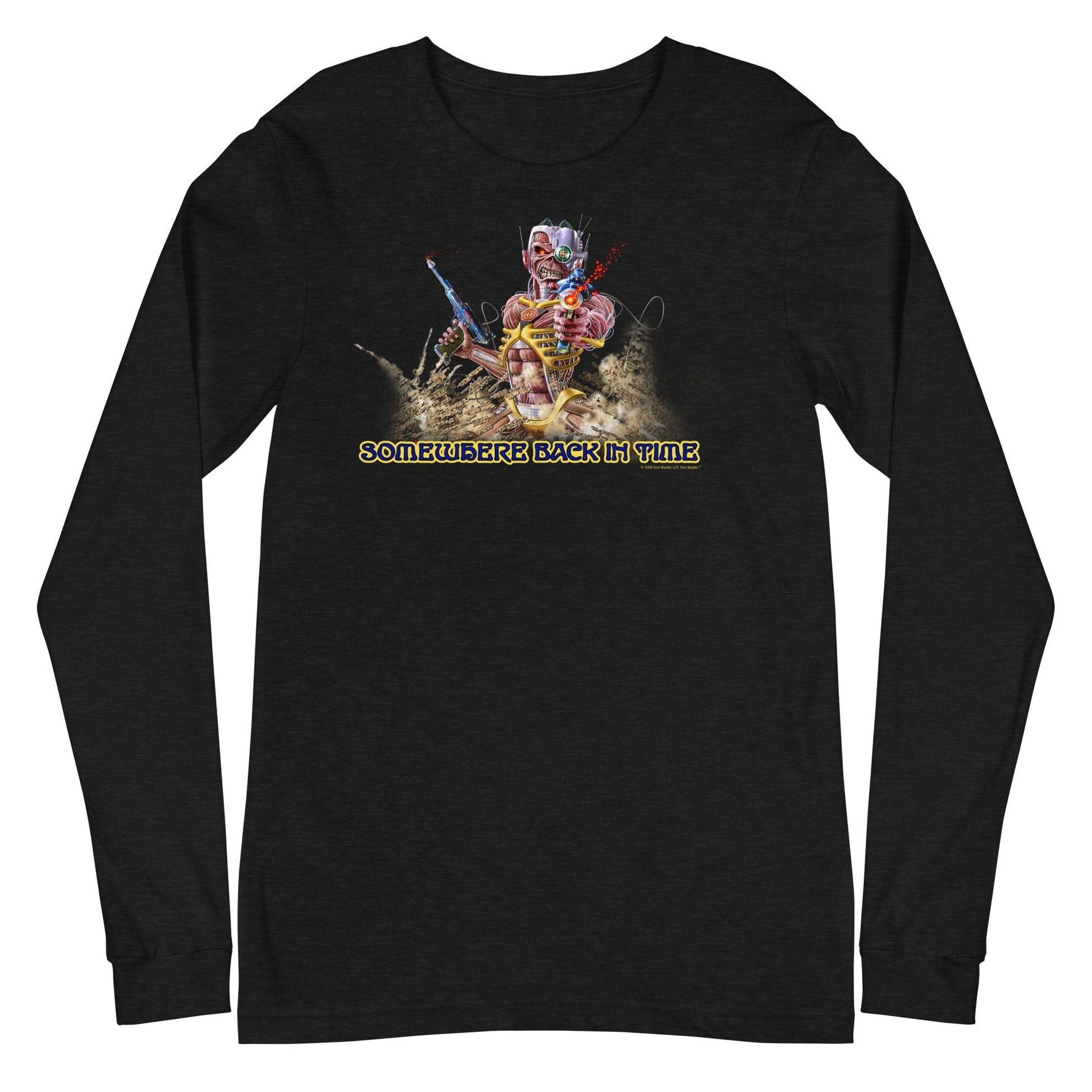 Iron Maiden Back in Time Mens Long Sleeve Shirt Black