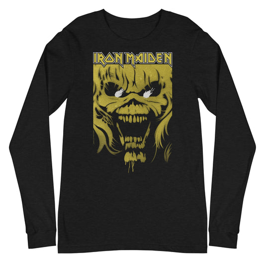 Iron Maiden Open Mouth Mens Long Sleeve Shirt Black